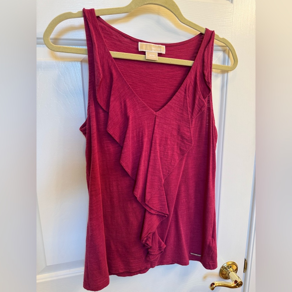 Michael Kors Ruffle Top, Size Medium